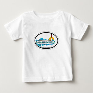 T-shirt Pour Bébé Ville d'île de mer
