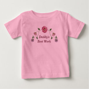 T-shirt Pour Bébé Vin floral rose et violet