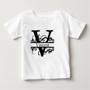 T-shirt Pour Bébé Vincent V Monogramme