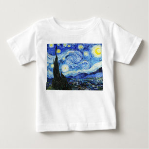 T-shirt Pour Bébé Vincent Van Gogh, le tableau de La Nuit étoilée