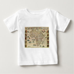 T-shirt Pour Bébé Vintage 1660's Africa Map by Willem Janszoon Blaeu