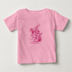 T-shirt Pour Bébé Vintage Alice au pays des merveilles Lapin blanc