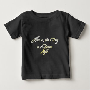 T-shirt Pour Bébé Vintage Bonne journée et une meilleure nuit avec G