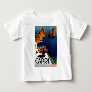 T-shirt Pour Bébé Vintage Capri Italie Voyage