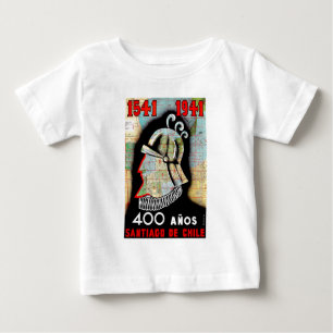 T-shirt Pour Bébé Vintage Chili Santiago Voyage
