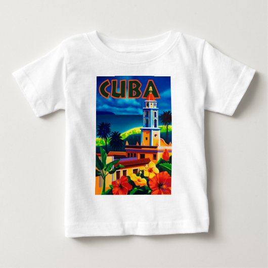 T-shirt Pour Bébé Vintage Cuba (Devant)
