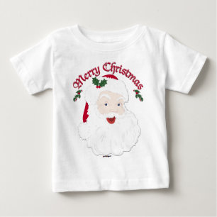 T-shirt Pour Bébé Vintage Joyeux Noël Père Noël - script