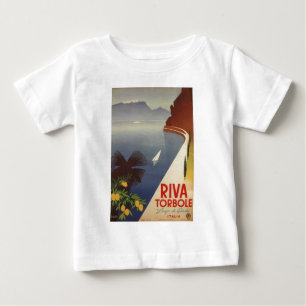 T-shirt Pour Bébé Vintage Lake Garda Riva Torbole Italie Tourisme