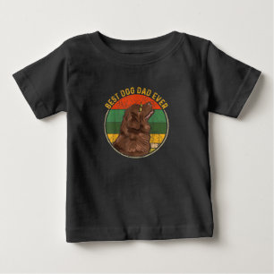 T-shirt Pour Bébé Vintage Meilleur Chien Papa Jamais Amoureux des ch