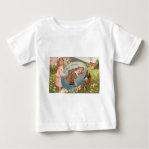 T-shirt Pour Bébé Vintage Pâques Victorienne fille et garçon
