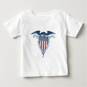 T-shirt Pour Bébé Vintage Shield Red White Blue American Eagle