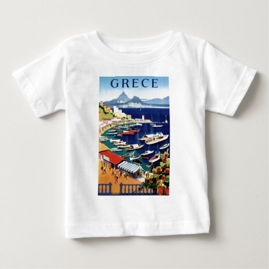 T-shirt Pour Bébé Vintage voyage Athènes Grèce (Devant)