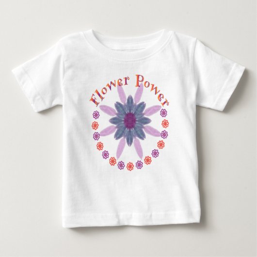 T-shirt Pour Bébé Violette de flower power (Devant)