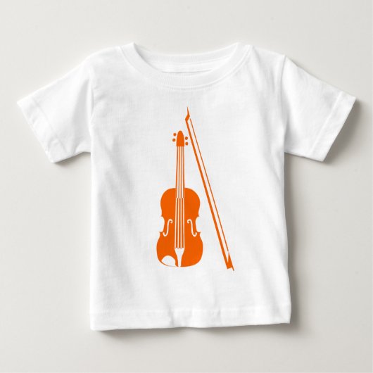 T-shirt Pour Bébé Violon - Orange (Devant)