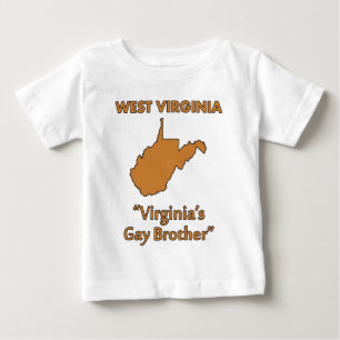 T-shirt Pour Bébé Virginie-Occidentale - Le frère gay de Virginie