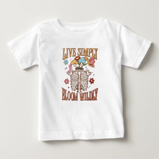 T-shirt Pour Bébé Vis Simplement, Fleur Sauvage (Devant)