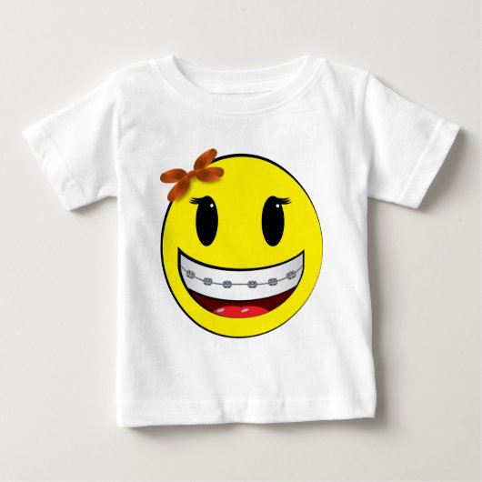 T-shirt Pour Bébé visage avec accolades - fille (Devant)