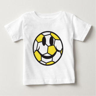 T-shirt Pour Bébé visage de balle de football jaune