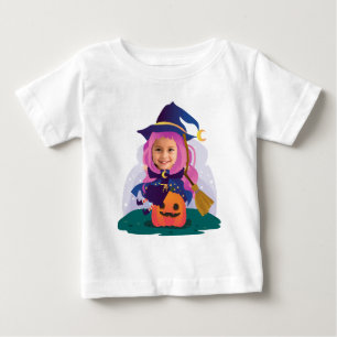 T-shirt Pour Bébé Visage de fille personnalisé
