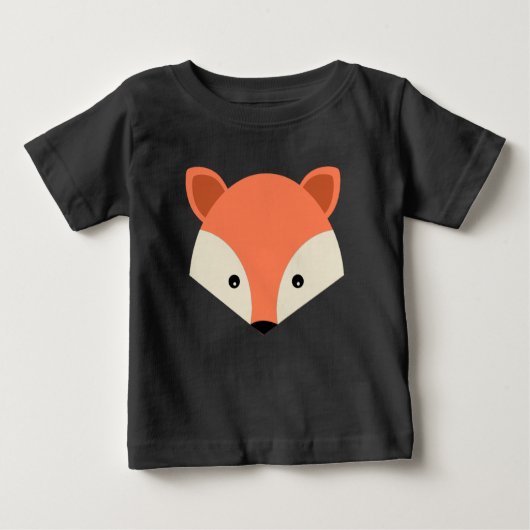 T-shirt Pour Bébé Visage de Fox de dessin mignon (Devant)