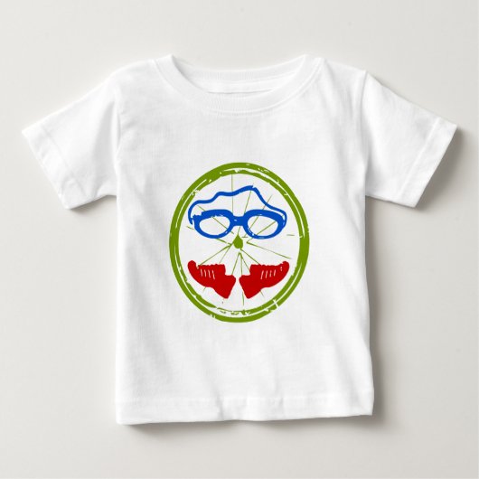 T-shirt Pour Bébé Visage de triathlon (Devant)