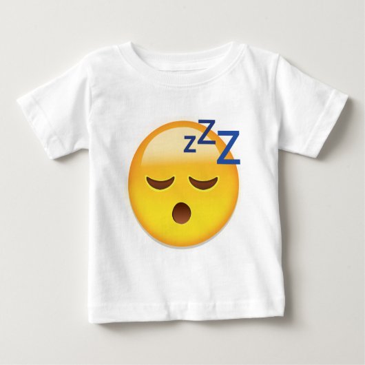 T-shirt Pour Bébé Visage Emoji de sommeil (Devant)