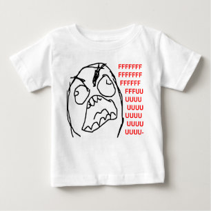 T-shirt Pour Bébé Visage fâché Meme de rage de Fuu Fuuu de type de