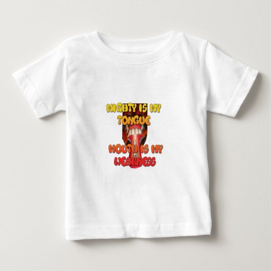 T-shirt Pour Bébé Visage idiot : Humour d'expression de langue de so (Devant)