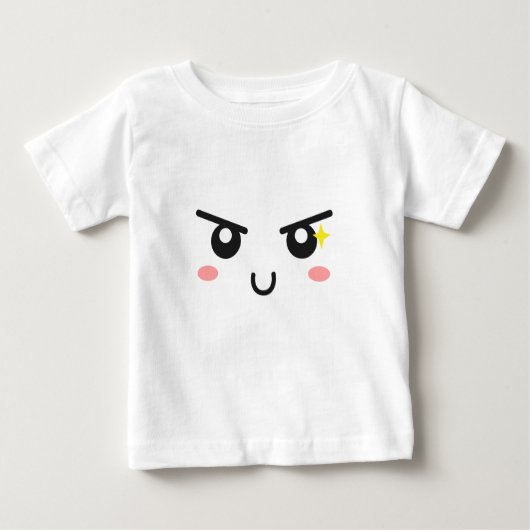 T-shirt Pour Bébé Visage malicieux avec étincelle maléfique (Devant)