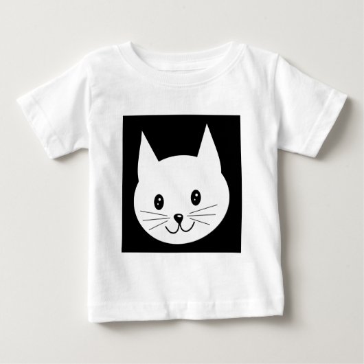 T-shirt Pour Bébé Visage mignon de chat (Devant)
