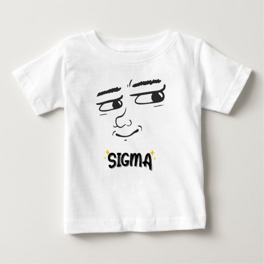 T-shirt Pour Bébé Visage Sigma amusant - Mindset Alpha avec torsion (Devant)