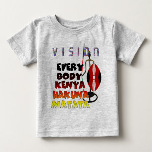 T-shirt Pour Bébé Vision Tout le monde Kenya Hakuna Matata