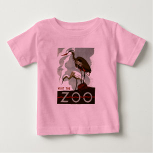 T-shirt Pour Bébé Visitez le zoo - l'affiche de WPA -