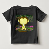 T-shirt Pour Bébé Vive le singe vert est parti bananes (Dos)