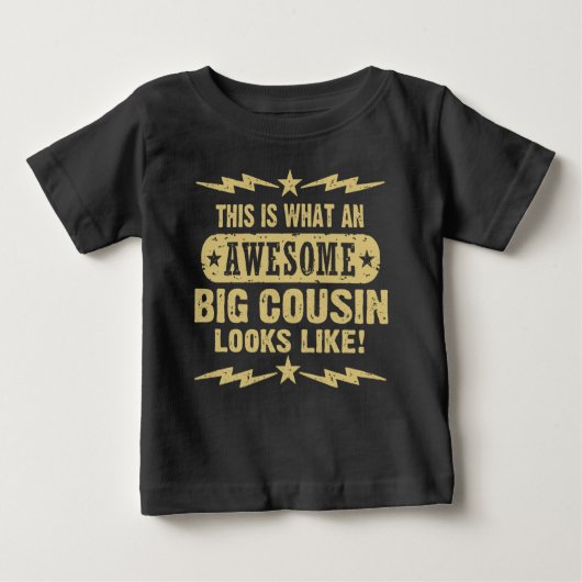 T-shirt Pour Bébé Voici À Quoi Ressemble Une Grande Cousine Épatante (Devant)
