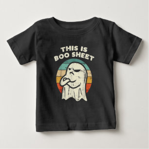 T-shirt Pour Bébé Voici La Feuille De Boite Drôle Fantôme Halloween