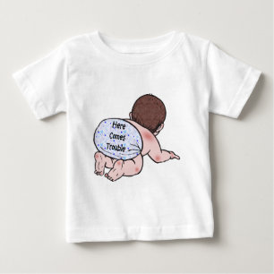 T-shirt Pour Bébé Voici Le Bébé Trouble