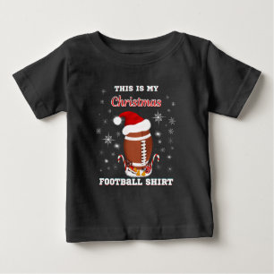 T-shirt Pour Bébé Voici ma chemise de football de Noël avec des snac