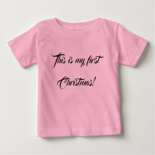 T-shirt Pour Bébé Voici ma première annonce de Noël