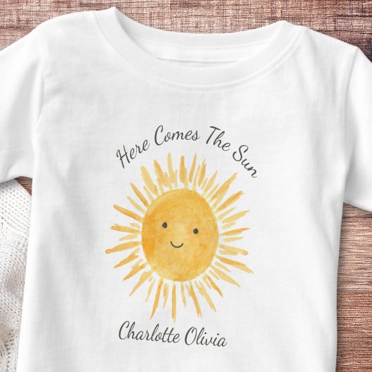 T-shirt Pour Bébé Voici venir le soleil