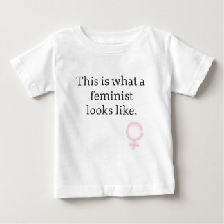 T-shirt Pour Bébé Voilà à quoi ressemble une féministe.