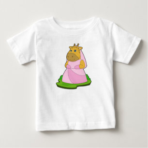 T-shirt Pour Bébé Voile de mariée girafe mariage