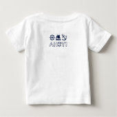 T-shirt Pour Bébé Voilier Ancre Ahoy! Bleu Foncé (Dos)