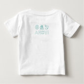 T-shirt Pour Bébé Voilier Ancre Ahoy! Turquoise lumineux (Dos)