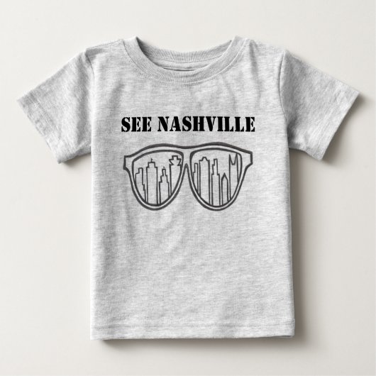 T-shirt Pour Bébé Voir l'horizon de Nashville (Devant)