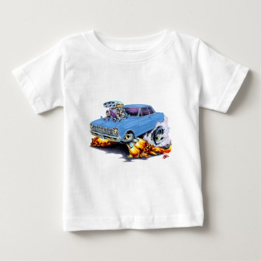 T-shirt Pour Bébé Voiture 1962-65 bleu-clair de nova (Devant)