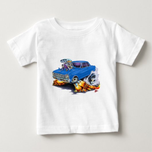 T-shirt Pour Bébé Voiture 1962-65 de bleu de nova (Devant)