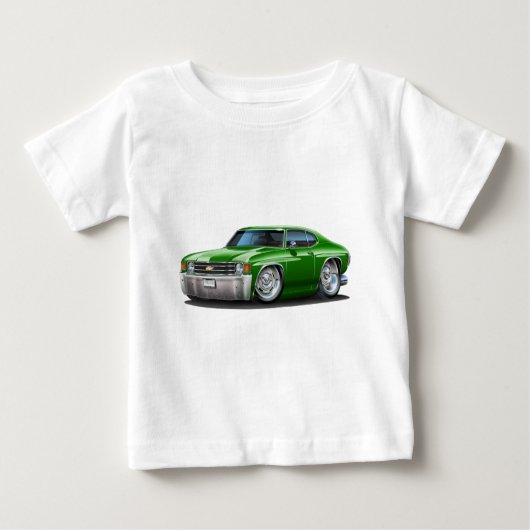 T-shirt Pour Bébé Voiture 1971-72 verte de Chevelle (Devant)