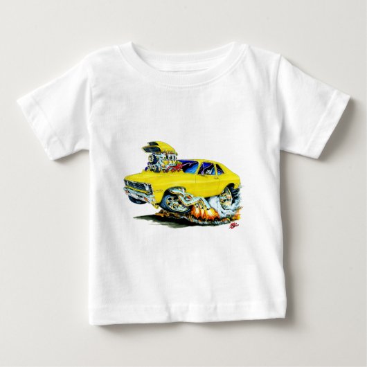 T-shirt Pour Bébé Voiture 1971-74 jaune de nova (Devant)