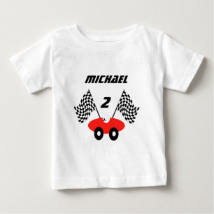 T-shirt Pour Bébé Voiture de course/ Personnalisable